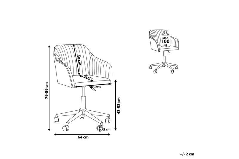 Kontorstol Venice Beige/svart - Beige/svart - Møbler - Stoler - Kontorstol & skrivebordsstol