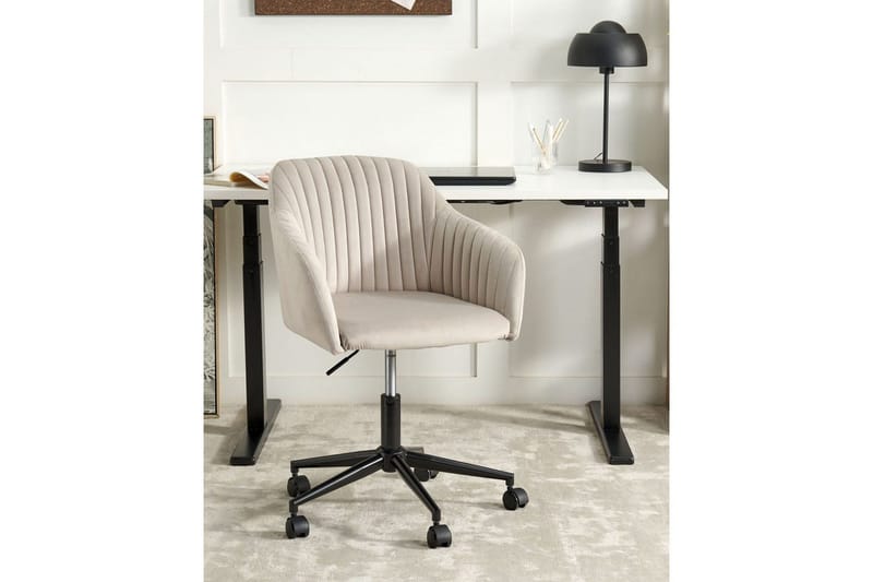 Kontorstol Venice Beige/svart - Beige/svart - Møbler - Stoler - Kontorstol & skrivebordsstol