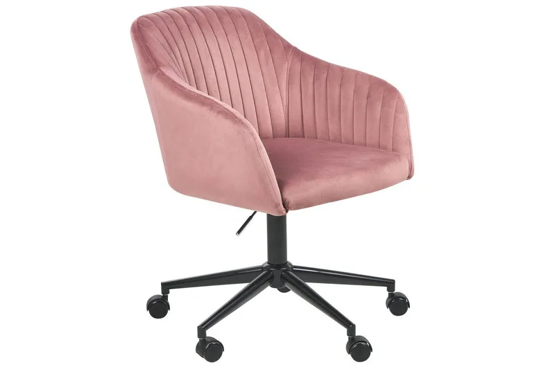 Kontorstol Venice Rosa/Svart - Rosa/Svart - Møbler - Stoler - Kontorstol & skrivebordsstol