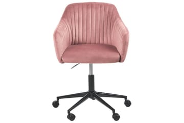 Kontorstol Venice Rosa/Svart - Rosa/Svart - Møbler - Stoler - Kontorstol & skrivebordsstol