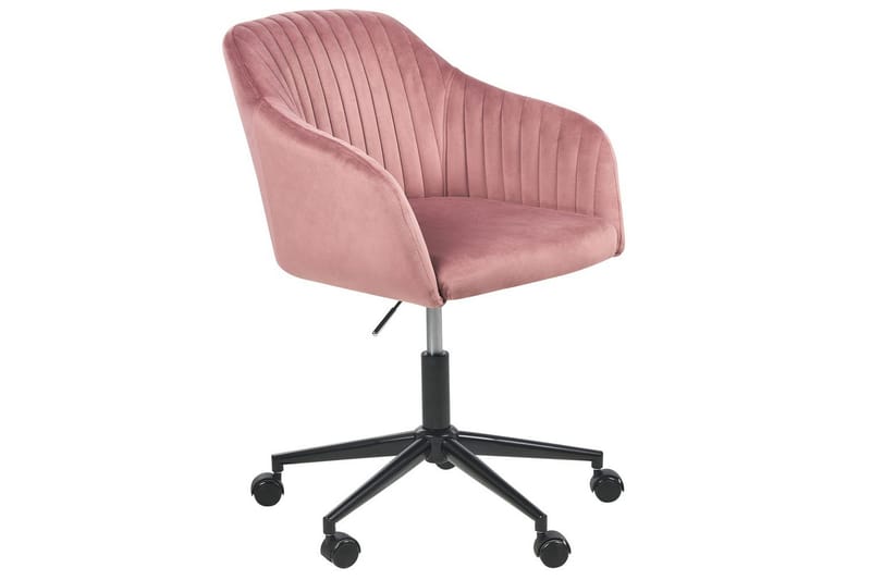 Kontorstol Venice Rosa/Svart - Rosa/Svart - Møbler - Stoler - Kontorstol & skrivebordsstol