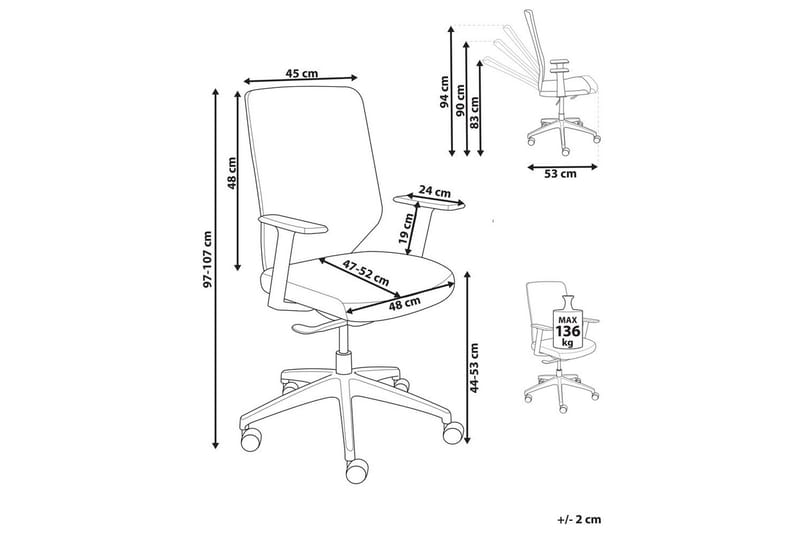 Kontorstol Virtuoso Grå/grønn/svart - Grå/grønn/svart - Møbler - Stoler - Kontorstol & skrivebordsstol