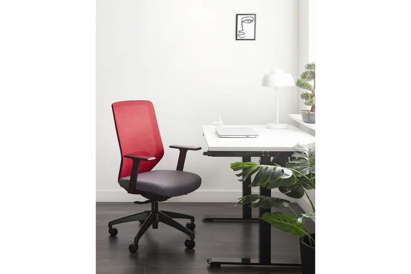 Kontorstol Virtuoso Rød/grå/svart - Rød/grå/svart - Møbler - Stoler - Kontorstol & skrivebordsstol