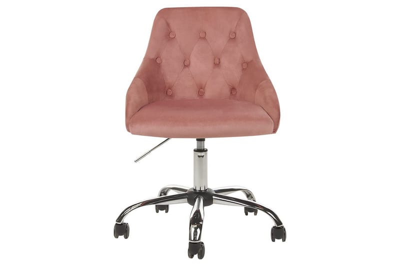 Kontorstol Parrish Rosa/svart/sølv - Rosa/svart/sølv - Møbler - Stoler - Kontorstol & skrivebordsstol