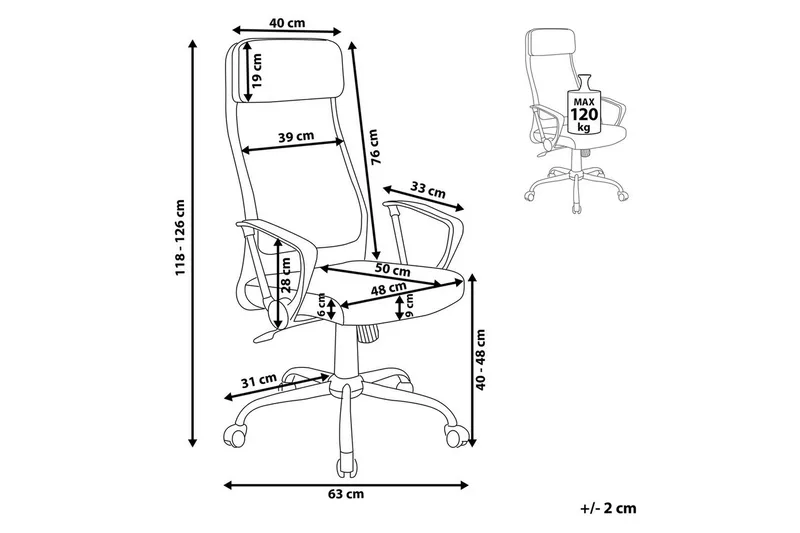 Kontorstol Pioneer II - Møbler - Stoler - Kontorstol & skrivebordsstol