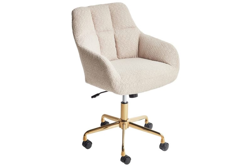Kontorstol Palmdale Beige/svart/gull - Beige/svart/gull - Møbler - Stoler - Kontorstol & skrivebordsstol