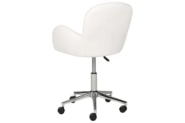 Kontorstol Priddy Hvit/Sølv - Hvit/Sølv - Møbler - Stoler - Kontorstol & skrivebordsstol