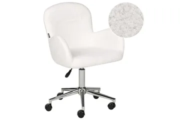 Kontorstol Priddy Hvit/Sølv - Hvit/Sølv - Møbler - Stoler - Kontorstol & skrivebordsstol