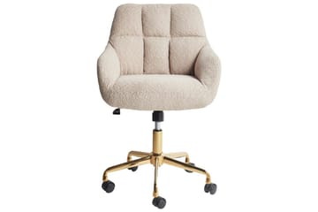 Kontorstol Palmdale Beige/svart/gull - Beige/svart/gull - Møbler - Stoler - Kontorstol & skrivebordsstol