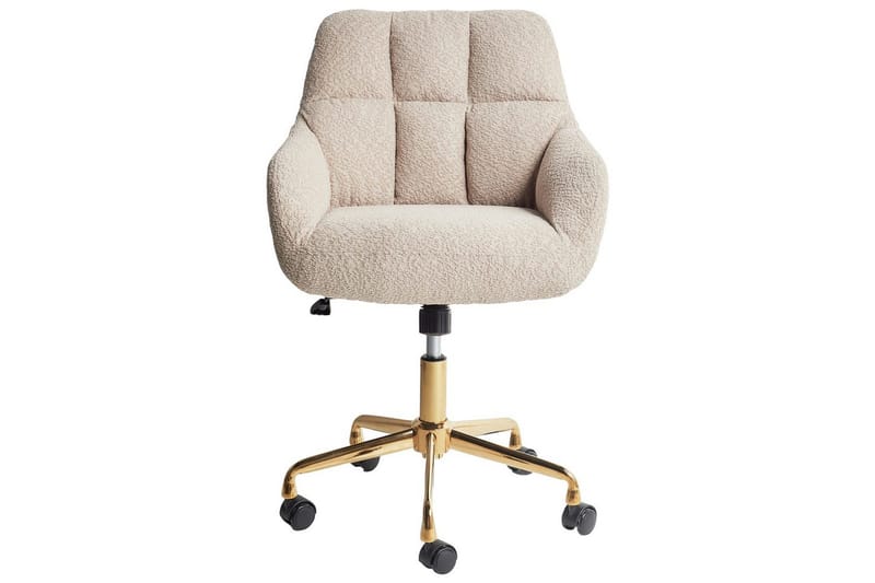 Kontorstol Palmdale Beige/svart/gull - Beige/svart/gull - Møbler - Stoler - Kontorstol & skrivebordsstol