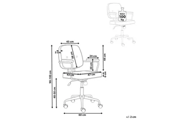 Kontorstol Pawnee Oransje/Svart - Oransje/Svart - Møbler - Stoler - Kontorstol & skrivebordsstol