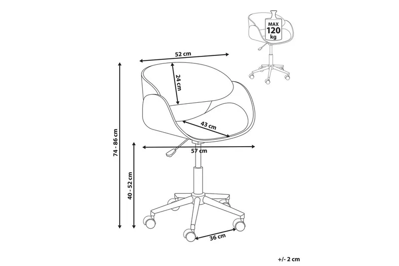 Kontorstol Palatka - Møbler - Stoler - Kontorstol & skrivebordsstol