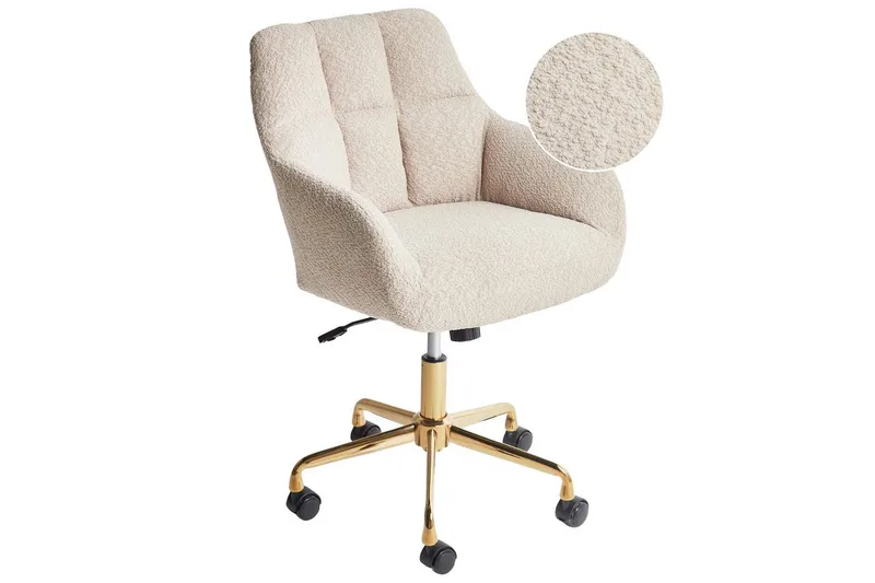 Kontorstol Palmdale Beige/svart/gull, Beige/svart/gull