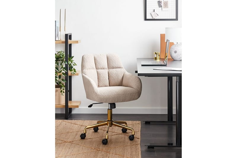 Kontorstol Palmdale Beige/svart/gull - Beige/svart/gull - Møbler - Stoler - Kontorstol & skrivebordsstol
