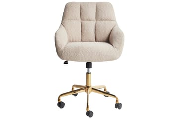 Kontorstol Palmdale Beige/svart/gull - Beige/svart/gull - Møbler - Stoler - Kontorstol & skrivebordsstol