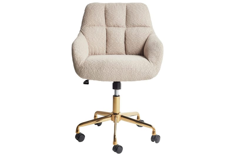 Kontorstol Palmdale Beige/svart/gull - Beige/svart/gull - Møbler - Stoler - Kontorstol & skrivebordsstol