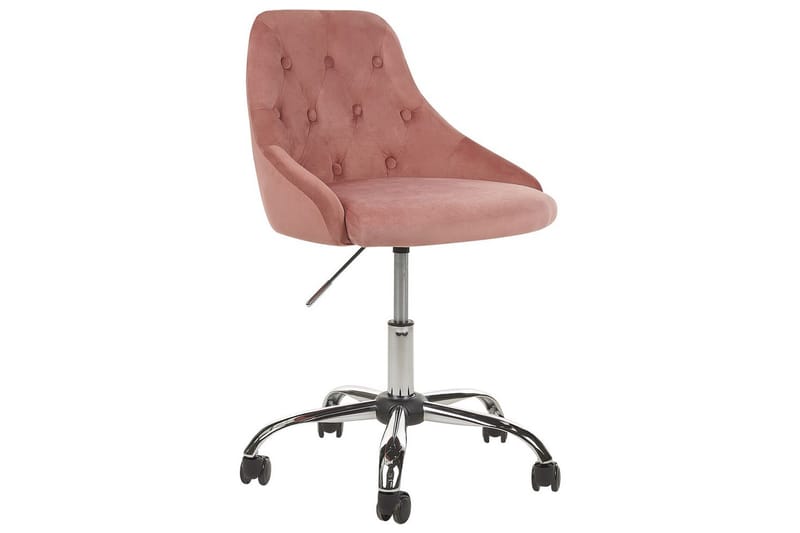 Kontorstol Parrish Rosa/svart/sølv - Rosa/svart/sølv - Møbler - Stoler - Kontorstol & skrivebordsstol