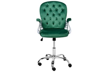 Kontorstol Princess - Grønn, sølv, svart, Grønn, Sølv, Svart - Møbler - Stoler - Kontorstol & skrivebordsstol