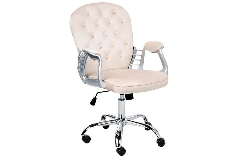 Kontorstol Princess, Beige, Sølv, Svart