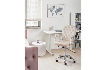 Kontorstol Princess - Beige, Sølv, Svart - Møbler - Stoler - Kontorstol & skrivebordsstol