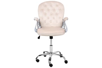 Kontorstol Princess - Beige, Sølv, Svart - Møbler - Stoler - Kontorstol & skrivebordsstol