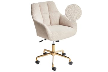 Kontorstol Palmdale Beige/svart/gull - Beige/svart/gull - Møbler - Stoler - Kontorstol & skrivebordsstol