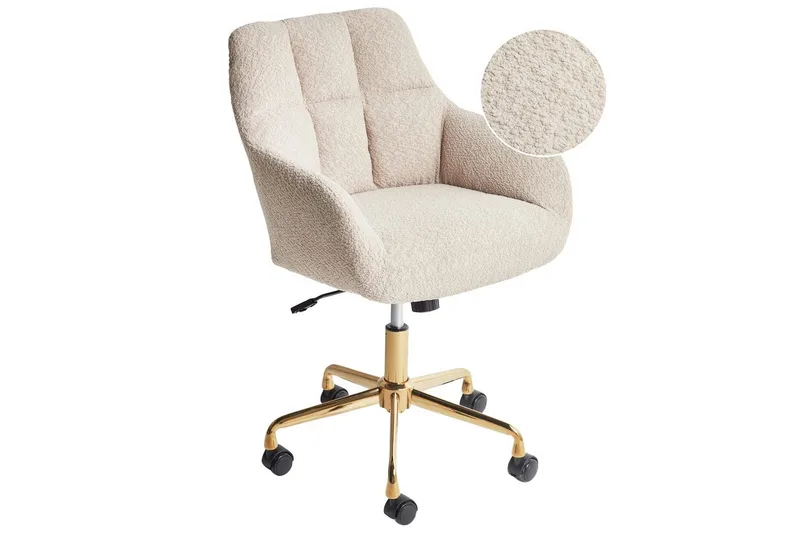 Kontorstol Palmdale Beige/svart/gull, Beige/svart/gull