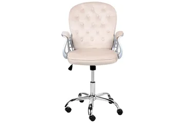 Kontorstol Princess - Beige, Sølv, Svart - Møbler - Stoler - Kontorstol & skrivebordsstol