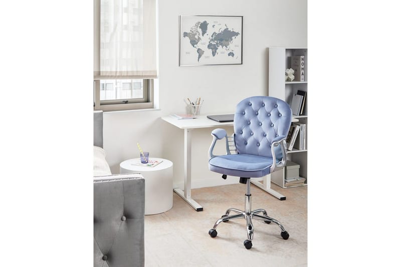 Kontorstol Princess - Blå, Sølv, Svart - Møbler - Stoler - Kontorstol & skrivebordsstol