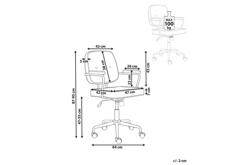 Kontorstol Pawnee Grønn/svart - Grønn/svart - Møbler - Stoler - Kontorstol & skrivebordsstol