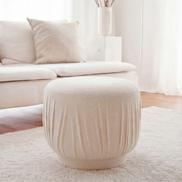 Älven rund sittepuff 50 cm i stoff - lys krem - Møbler - Stoler - Krakk - Puff