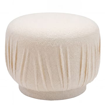 Älven rund sittepuff 50 cm i stoff - lys krem - Møbler - Stoler - Krakk - Puff