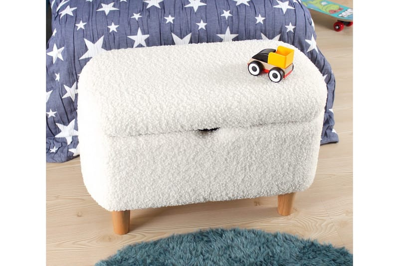 Anaro Puff 61 cm Rektangulær - Hvit - Møbler - Stoler - Krakk - Puff