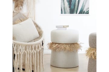 Anaro Sittepuff Rund - Beige - Møbler - Stoler - Krakk - Puff