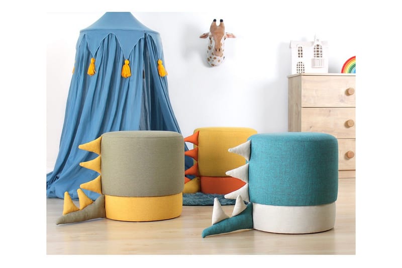 Anaro Sittepuff Rund - Gul - Møbler - Stoler - Krakk - Puff