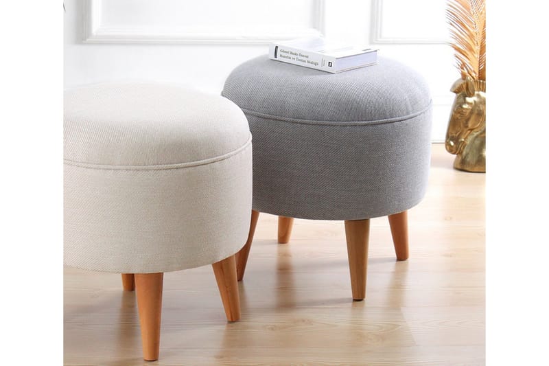 Anaro Sittepuff Rund - Grå - Møbler - Stoler - Krakk - Puff