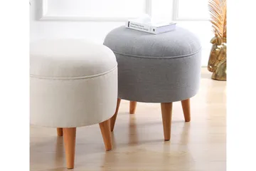 Anaro Sittepuff Rund - Grå - Møbler - Stoler - Krakk - Puff