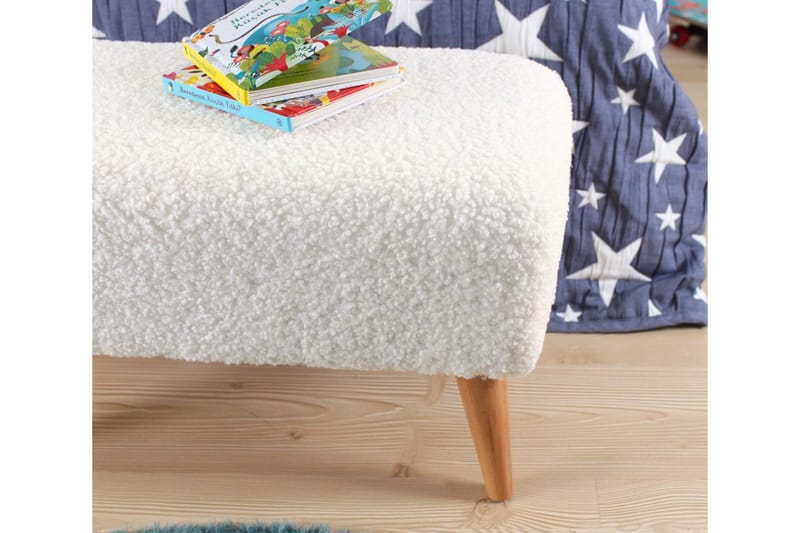 Anaro Puff 61 cm Rektangulær - Hvit - Møbler - Stoler - Krakk - Puff
