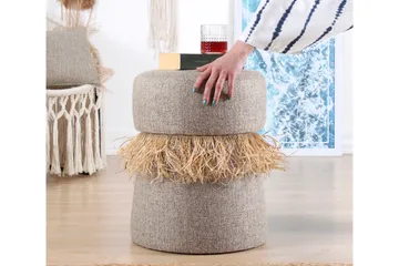 Anaro Sittepuff Rund - Brun - Møbler - Stoler - Krakk - Puff