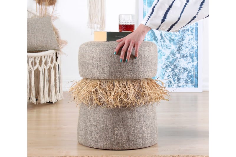 Anaro Sittepuff Rund - Brun - Møbler - Stoler - Krakk - Puff