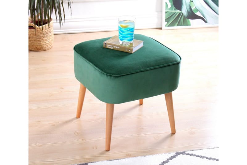 Anaro Sittepuff 45 cm Rektangulær - Grønn - Møbler - Stoler - Krakk - Puff