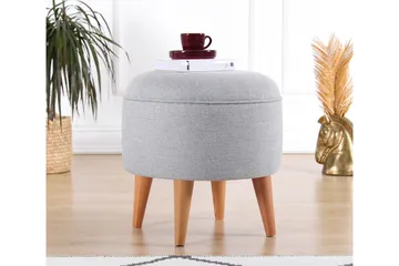 Anaro Sittepuff Rund - Grå - Møbler - Stoler - Krakk - Puff