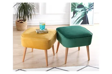 Anaro Sittepuff 45 cm Rektangulær - Grønn - Møbler - Stoler - Krakk - Puff