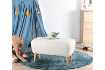 Anaro Puff 61 cm Rektangulær - Hvit - Møbler - Stoler - Krakk - Puff