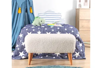 Anaro Puff 61 cm Rektangulær - Hvit - Møbler - Stoler - Krakk - Puff