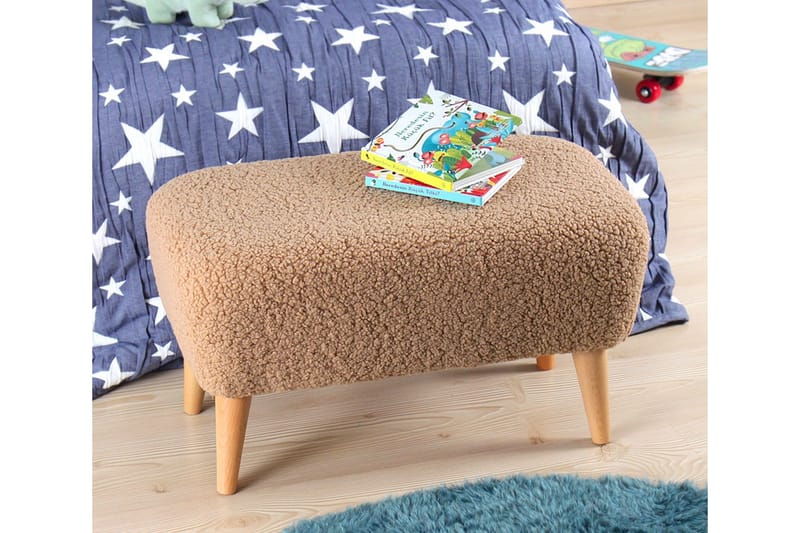 Anaro Puff 61 cm Rektangulær - Brun - Møbler - Stoler - Krakk - Puff