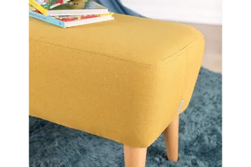 Anaro Puff 61 cm Rektangulær - Gul - Møbler - Stoler - Krakk - Puff