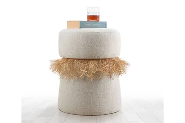 Anaro Sittepuff Rund - Beige - Møbler - Stoler - Krakk - Puff