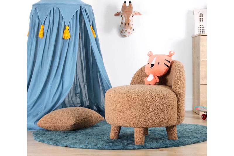 Anaro Sittepuff Rund - Brun - Møbler - Stoler - Krakk - Puff