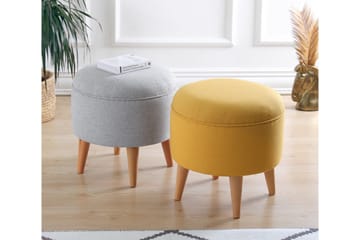 Anaro Sittepuff Rund - Grå - Møbler - Stoler - Krakk - Puff